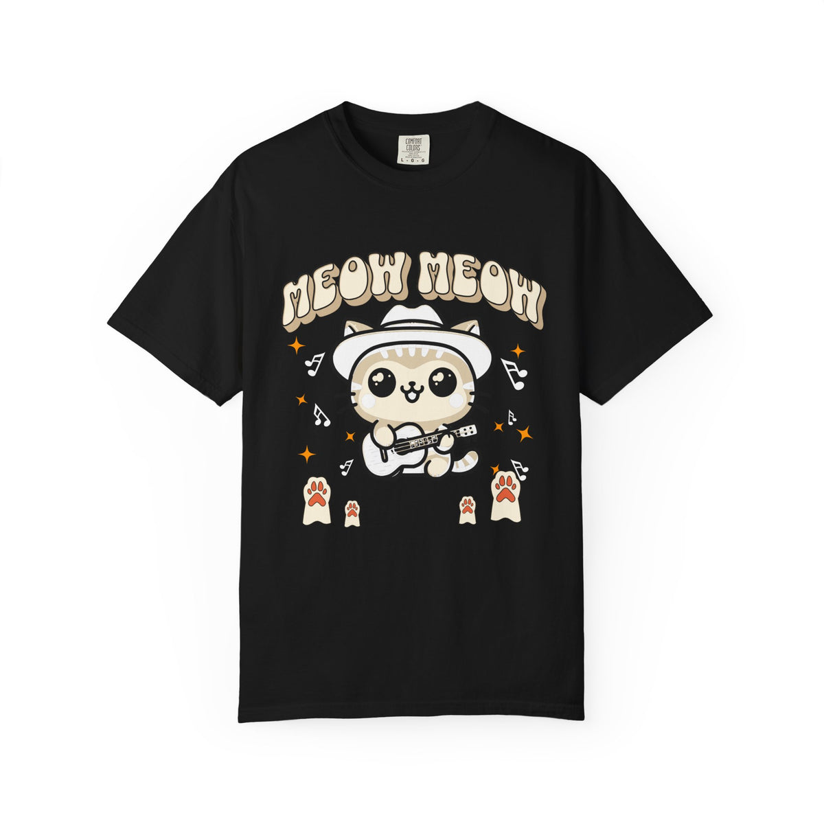 Meow Meow Cat Graphic T-Shirt, Cute Music Lover Shirt, Unisex Gift, Cat Lover Apparel, Fun T-Shirt for Friends, Birthday or Holiday Gift