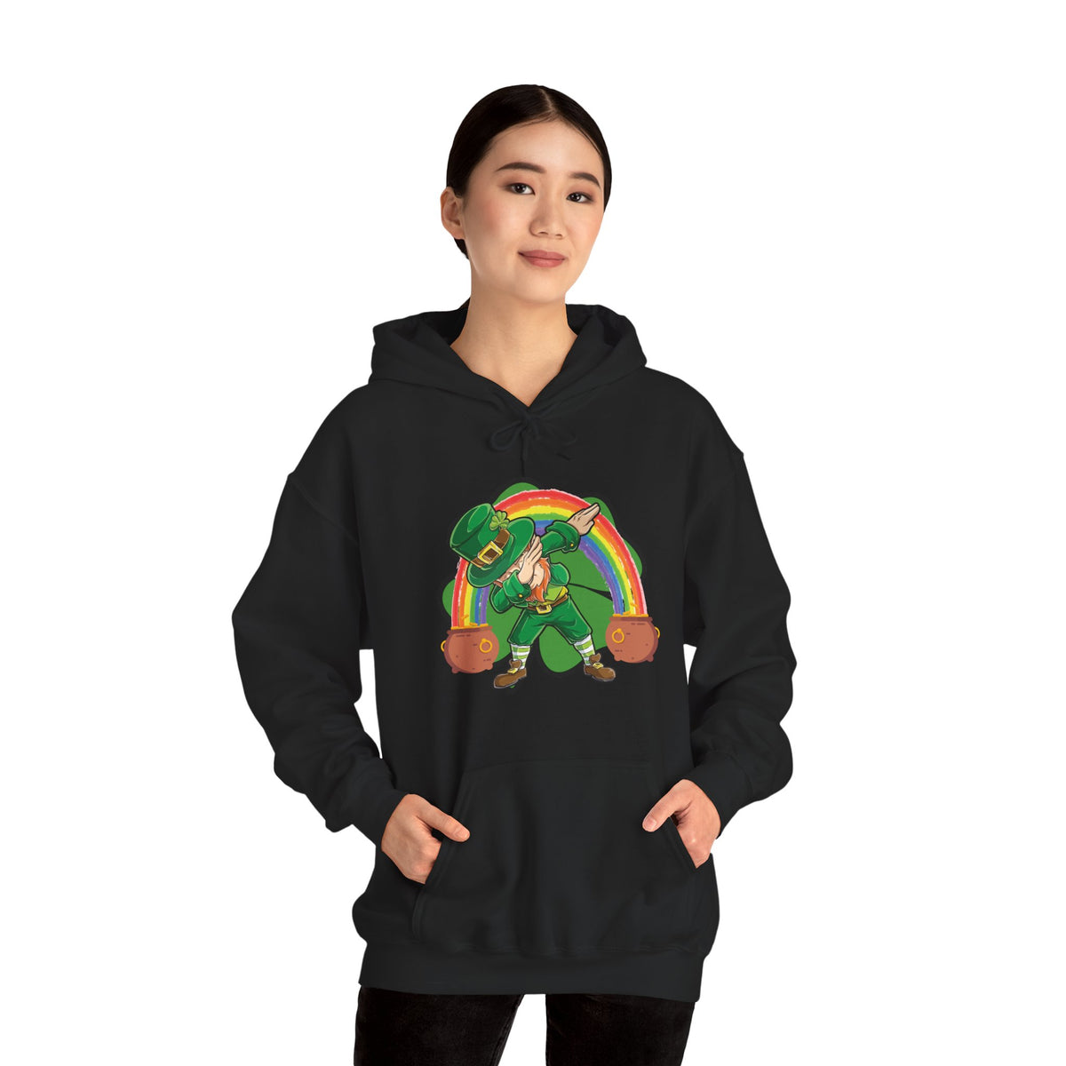 St Patrick's Day Leprechaun Hoodie, Unisex Sweatshirt for Irish Celebration, Cozy Gift, Rainbow Hoodie, Lucky Charm Apparel
