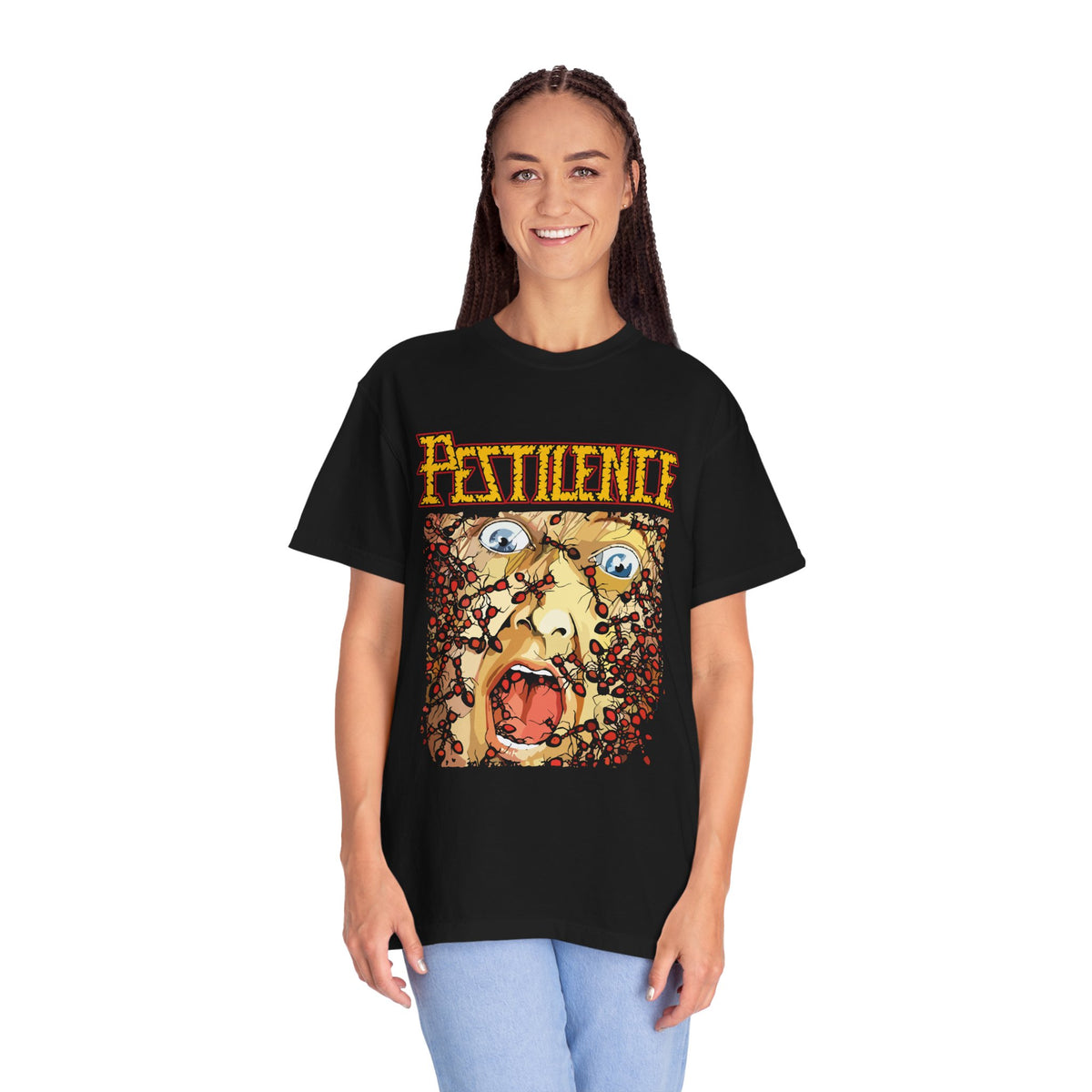 Pestilence Graphic T-Shirt, Unisex Band Tee, Vintage-style T-shirt, Perfect for Concerts, Halloween Wear, Gifts for Music Lovers