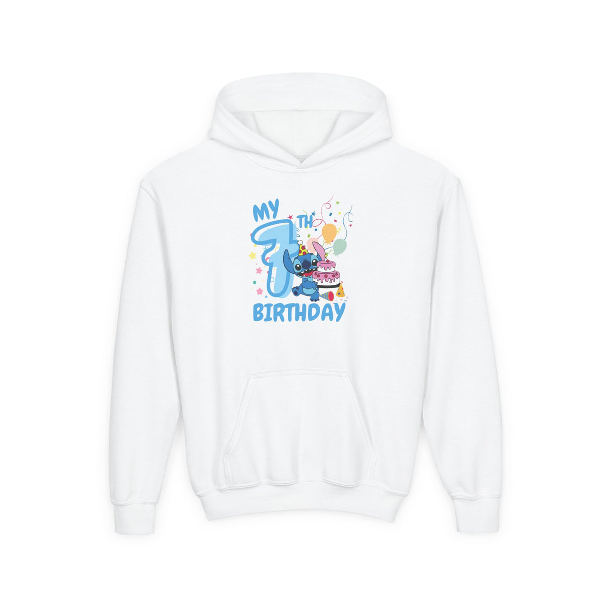My 7th Birthday Hoodie, Youth Sweatshirt, Kids Birthday Gift, Fun Celebration Hoodie, Party Outfit, Children's Apparel