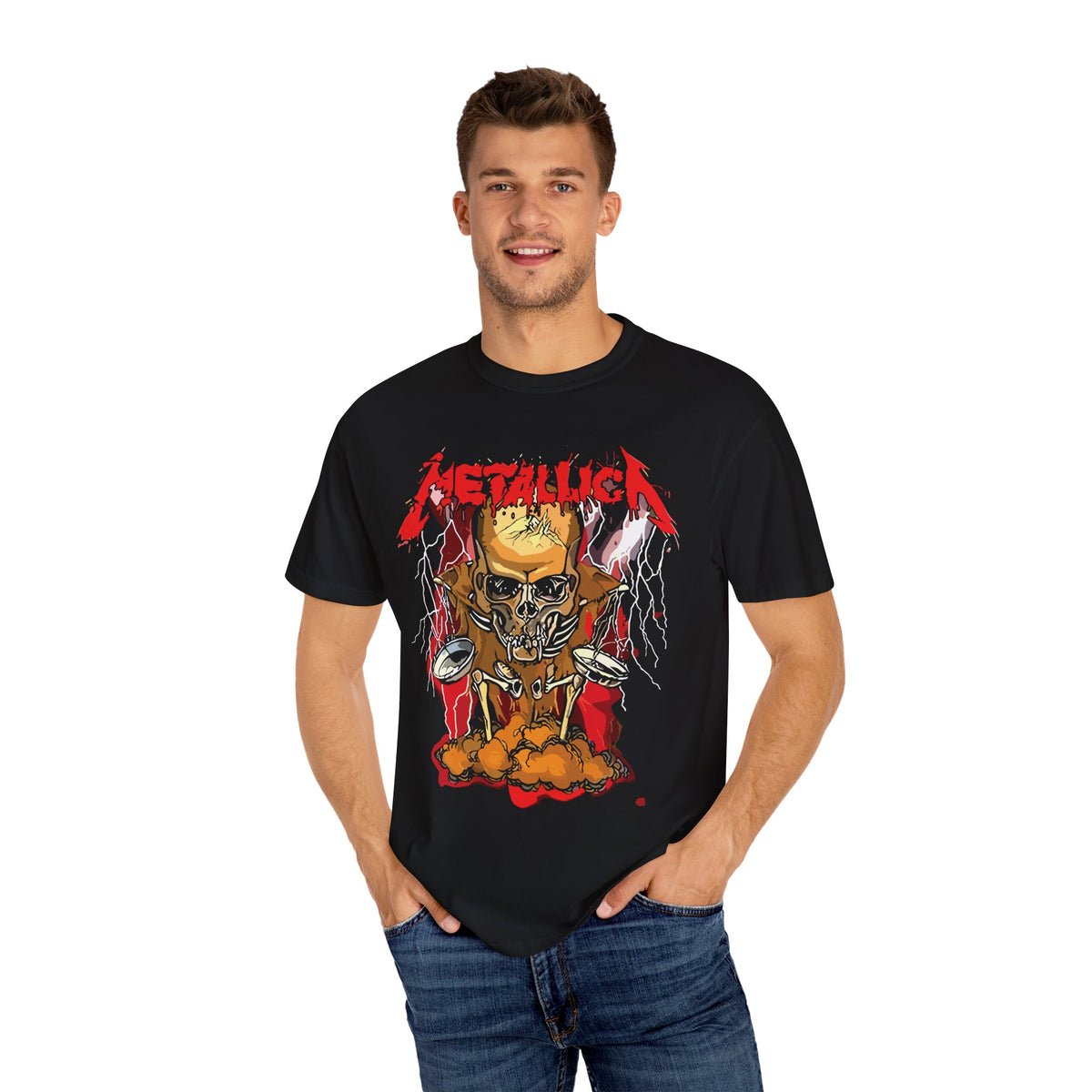 Metallica-Inspired Unisex T-Shirt, Rock Music Tee, Festival Wear, Concert Outfit, Gift for Metal Fans, Graphic Tee