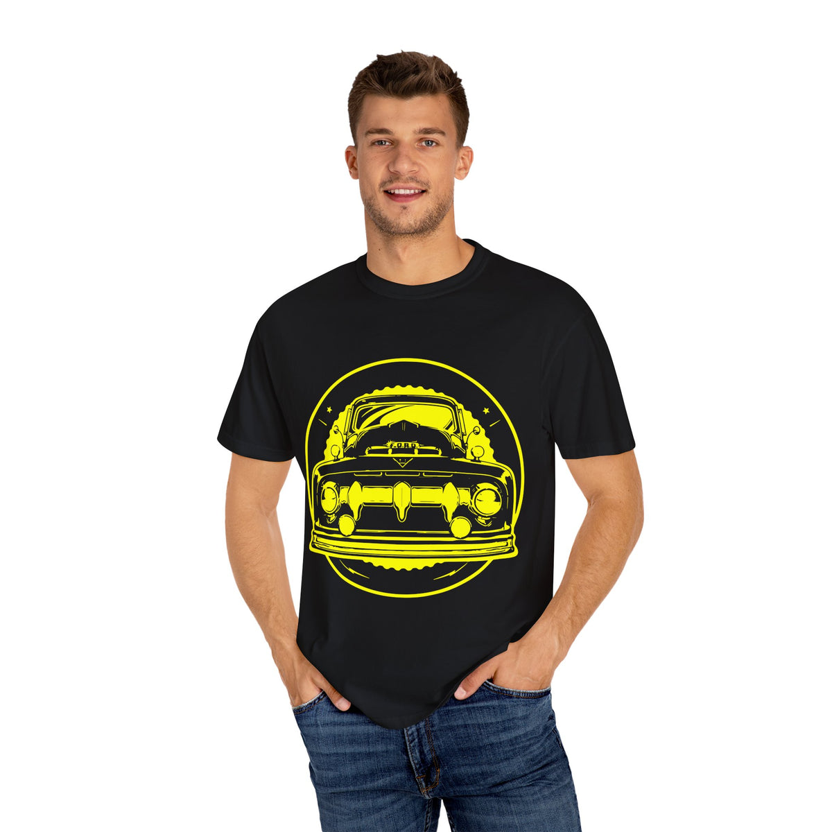 Retro Car Graphic Unisex T-Shirt, Vintage Vehicle Tee, Gift for Car Lovers, Casual Wear, Street Style
