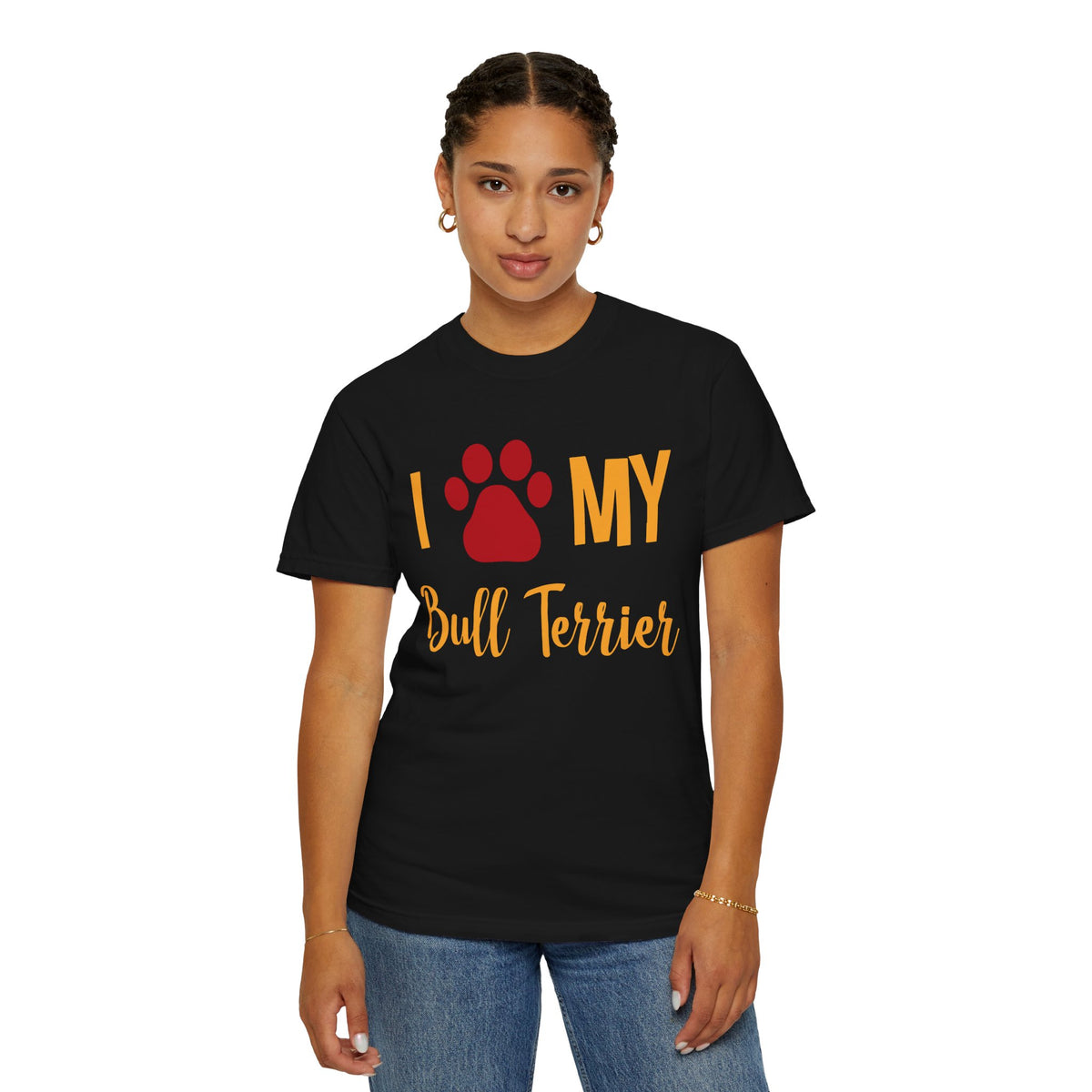 Bull Terrier Love Unisex Garment-Dyed T-Shirt | Dog Lover Gift, Pet Owner Tee, Animal Enthusiast Shirt, Unique Gift, Casual Fashion