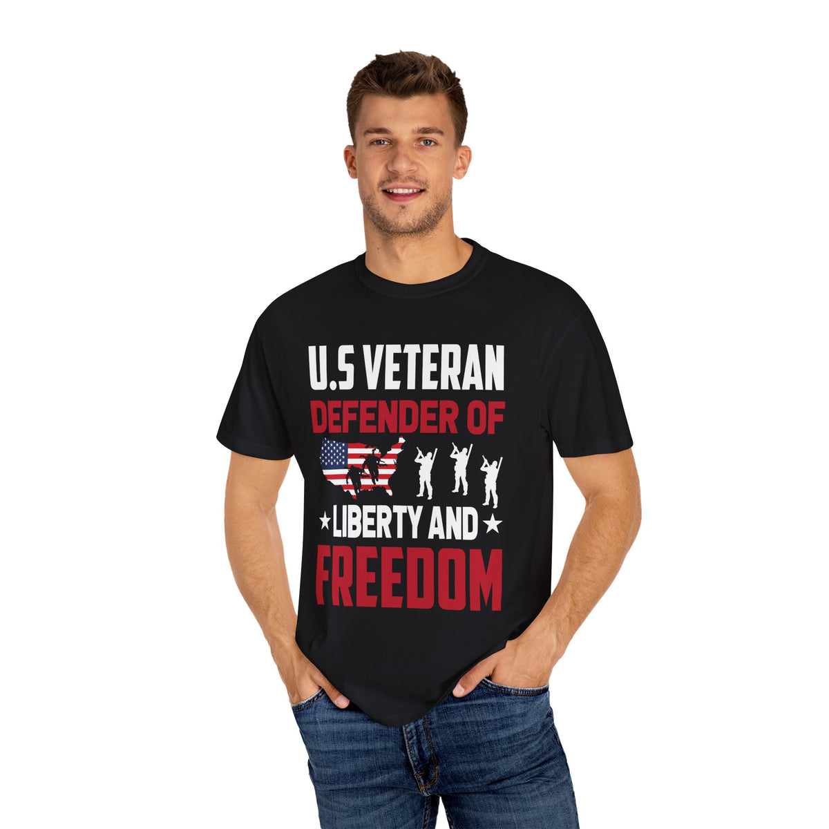 Veteran Tribute T-Shirt - U.S. Veteran Defender of Liberty and Freedom, Military Pride Tee, Patriotic Gift, Independence Day Apparel, [...]