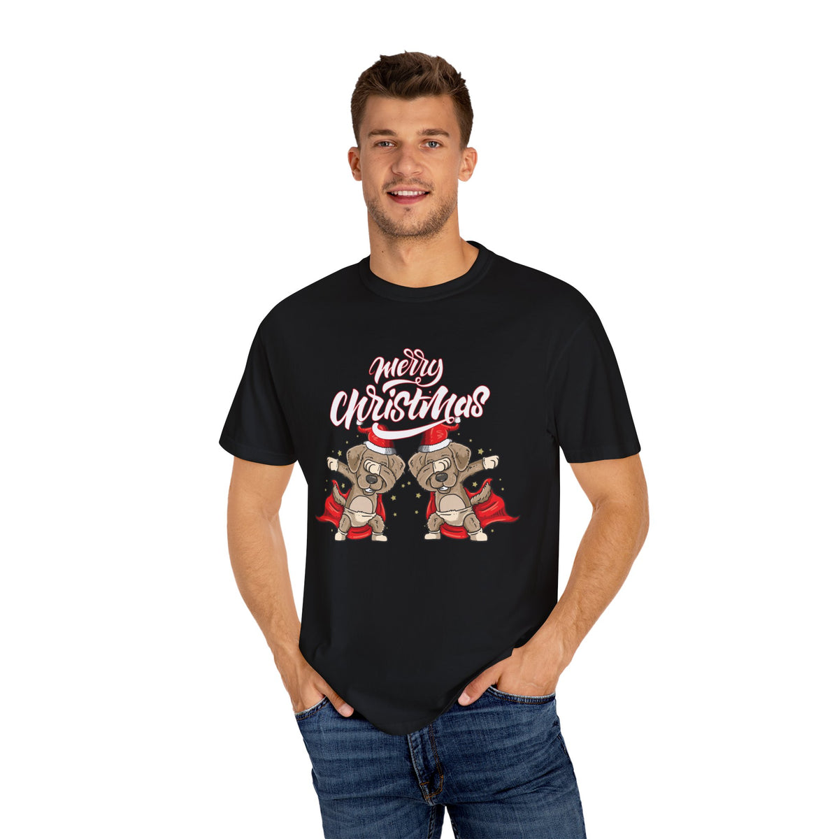 Festive Holiday T-shirt, Funny Christmas Shirt, Cute Teddy Bear Tee, Unisex Gift, Holiday Apparel, Christmas Celebration Wear