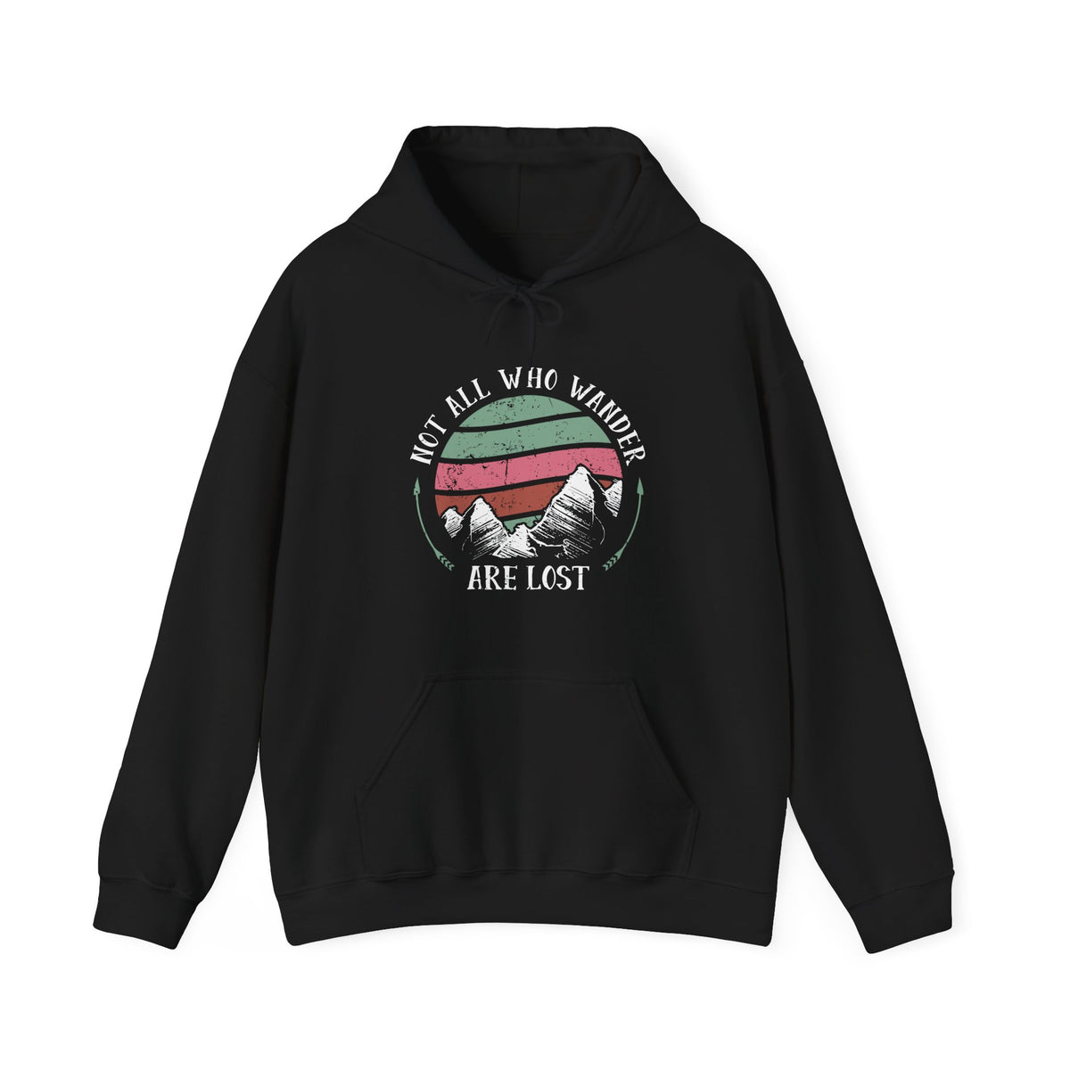 Adventurous Travel Hoodie - Not All Who Wander Are Lost Sweatshirt, Cozy Gift for Hikers, Exploration Apparel, Outdoor Adventure Gear