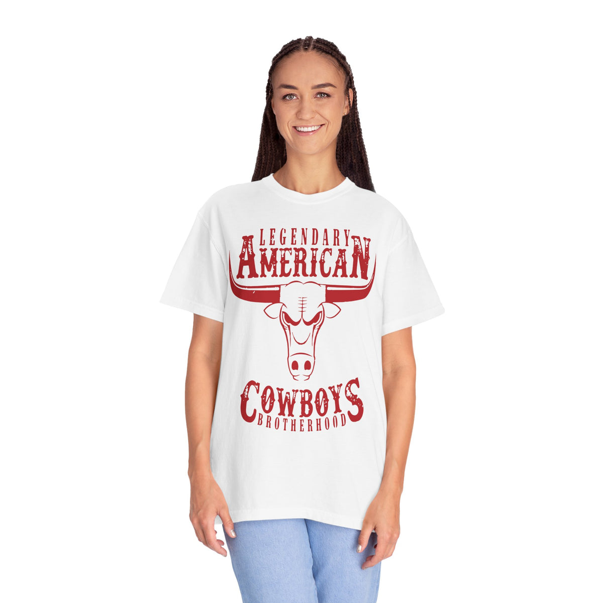 Legendary American Cowboys T-Shirt, Unisex Garment-Dyed Tee, Graphic Tee for Cowboy Lovers, Perfect Gift for Western Fans, Casual Wear