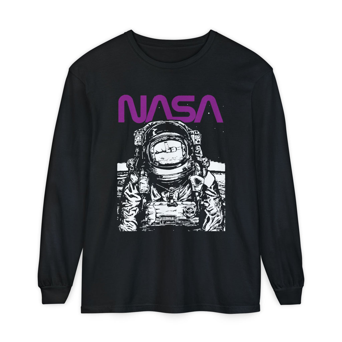 NASA Inspired Long Sleeve T-Shirt | Unisex Space Tee, Astronaut Graphic Shirt, Gift for Space Lovers, Science Apparel, Cool Casual Wear